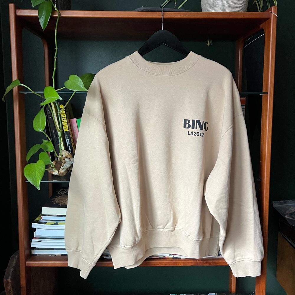 Anine Bing Est. 2012 Sweatshirt -Tan Sz Small